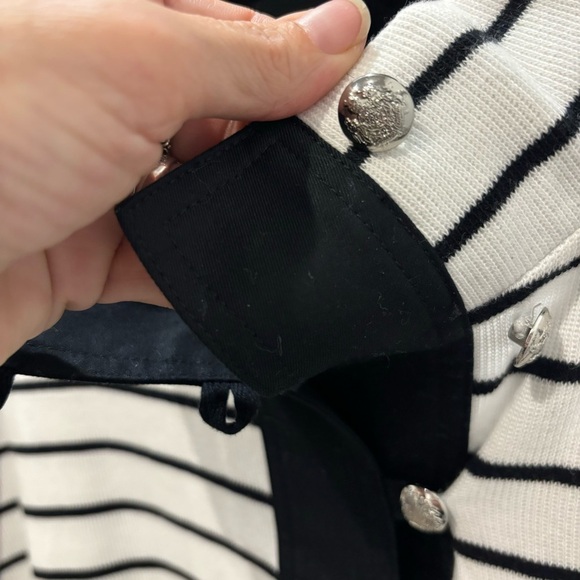 Lauren Ralph Lauren 2X Knit Pullover Mock Neck Henley Silver Buttons Top - Picture 6 of 11